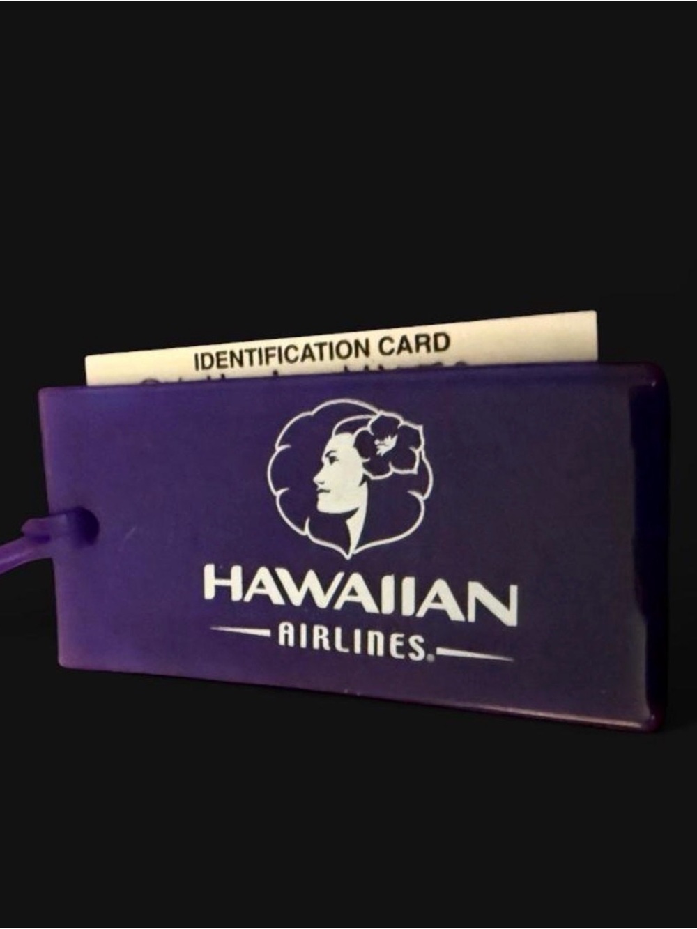 Hawaiian Airlines purple and white paisley luggage tag #hawaiianairlines #travel